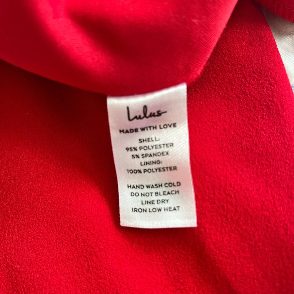 Lulus’s Red Ruffled Jumpsuit, like new! - Picture 9 of 9
